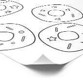 Poster Nom de coloriage de beignet (Coin)
