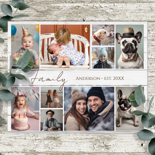 Poster Nom de famille 10 photo multiple