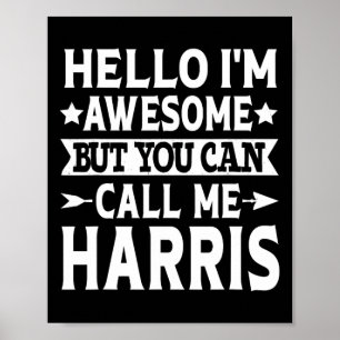 Poster Nom de famille Call Me Harris Team Nom de famille 