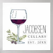 Poster Nom de famille Caves à vin Art Imprimer (Devant)