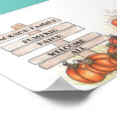 Poster Nom de famille du patch citrouille (Coin)