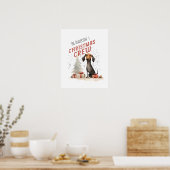 Poster Nom de famille mignon Équipe de Noël (Cuisine)