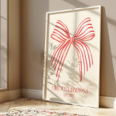 Poster Nom de famille personnalisé Date Est Coquette Red