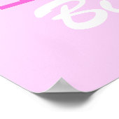 Poster Nom de fille Lettre personnalisée en rose (Coin)