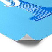 Poster Nom de garçon personnalisé Plaid Lettre B (Coin)