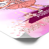 Poster Nom de la ballerine de bébé personnalisée (Coin)