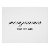 Poster Nom de la calligraphie personnalisée de la meilleu (Devant)