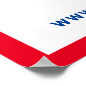 Poster Nom de la campagne électorale Rouge Bleu Bleu bleu (Coin)