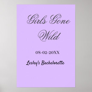 Poster Nom de la fête de Bachelorette Girls Gone wild dat