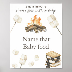 Poster Nom de la nourriture pour bébé S'more Baby shower