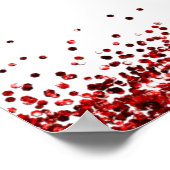 Poster Nom de la Parties scintillant rouge Bienvenue Joye (Coin)