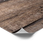 Poster Nom de l'Affiche de bienvenue du Mariage Rustic Wo (Coin)