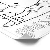 Poster Nom de l'atelier de peinture mignonne Bugs (Coin)