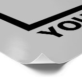 Poster Nom de l'entreprise et logo sur le Carré gris bril (Coin)