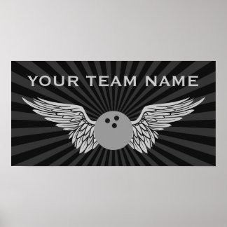 Poster nom de l'équipe de bowling