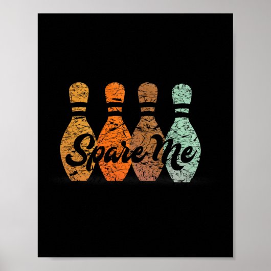 Poster Nom de l'équipe de Bowling Spare Me (Devant)
