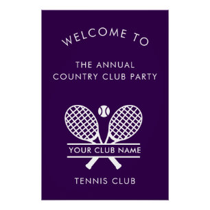 Poster Nom de l'équipe d'événements du Country Club de Te