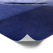 Poster Nom de l'équipe rouge blanc bleu filles de footbal (Coin)