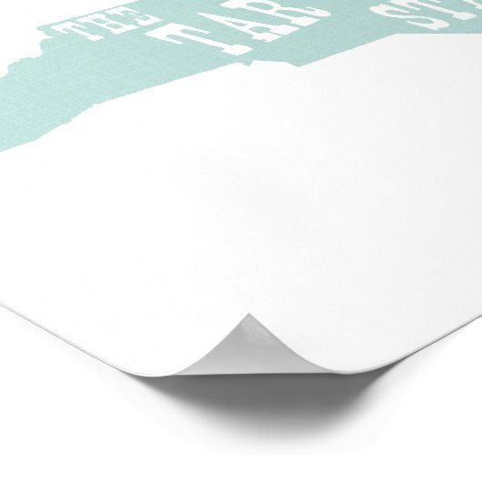 Poster Nom de l'État de Caroline du Nord (Coin)