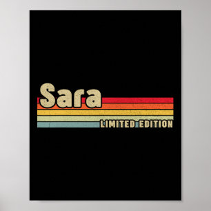 Poster Nom de Sara Cadeau Personnalisé Anniversaire Amusa