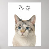 Poster Nom de script de portrait de chat de compagnie à l (Devant)