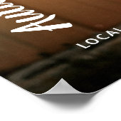 Poster Nom de script simple Photo Moderne Graduation (Coin)