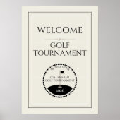 Poster Nom de tournoi de golf classique Bienvenue (Devant)