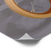 Poster Nom de ville personnalisable Art Vélo - Style Vint (Coin)