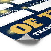 Poster Nom d'écriture couleur personnalisé employé du moi (Coin)