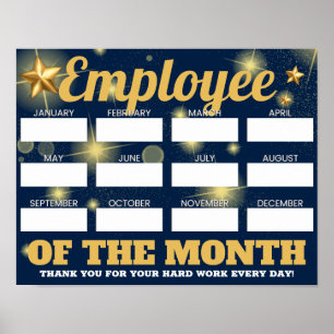 Poster Nom d'écriture couleur personnalisé employé du moi