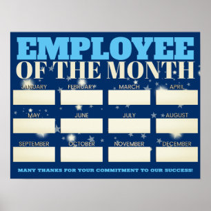 Poster Nom d'écriture couleur personnalisé employé du moi