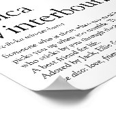 Poster Nom Définition Typographie noir et blanc (Coin)