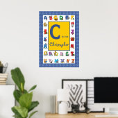 Poster Nom d'enfant personnalisé / Alphabet (Bureau à domicile)