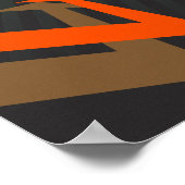 Poster Nom d'enfant personnalisé Noir avec flèche moderne (Coin)