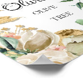 Poster Nom d'olive Signification Cadeau Floral de Mariage (Coin)