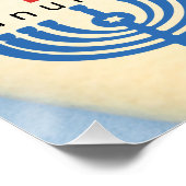 Poster Nom du bébé Premières Hanoukka Menorah Festival Lu (Coin)