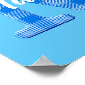 Poster Nom du garçon Lettre personnalisée Plaid M (Coin)