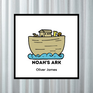 Poster Nom du garçon Noah's Ark personnalisé
