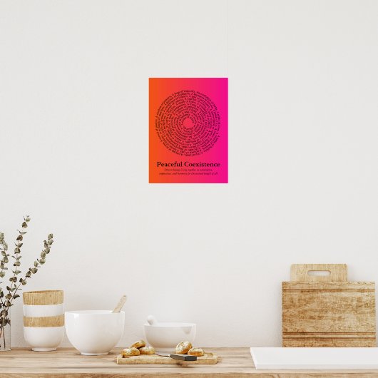 Poster Nom du groupe d'animaux/Poster sur la coexistence  (Cuisine)