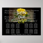 Poster Nom du monogramme de fleurs de fleurs de mariage (Devant)