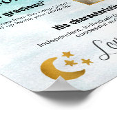 Poster Nom Du Petit Bébé Signifiant Photo Amour Moderne À (Coin)