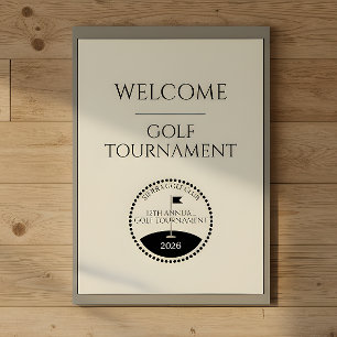 Poster Nom du tournoi de l'association de golf Bienvenue