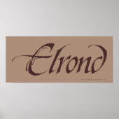 Poster Nom ELROND™ Solide (Devant)