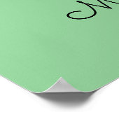 Poster Nom et couleur personnalisés Ballerina (Coin)