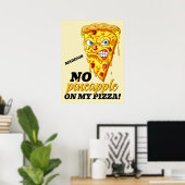 Poster Nom et ingrédient personnalisés Pizza en colère (Bureau à domicile)