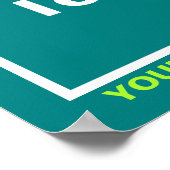 Poster Nom et logo de l'entreprise sur l'affiche Carré ve (Coin)