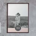 Poster Nom et photo personnalisés minimalistes Pastel Pin<br><div class="desc">Nom et photo personnalisés minimalistes Pastel Pink</div>