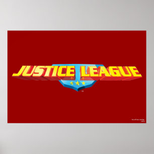 Poster Nom fin de la ligue de justice et logo du bouclier