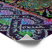 Poster Nom hébreu chrétien celtique du noeud YHWH (Coin)