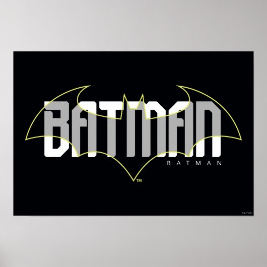 Poster Nom Hi-Tech Graphique de Batman (Devant)